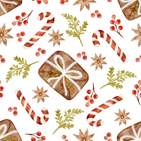 All Christmas Digital paper Texture of Christmas Candy Canes and Festive Foliage Pattern All Christmas Digital paper texture preview
