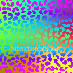 seamless Seamless 3D PBR Texture with Neon Psychedelic Leopard Print Pattern texture 8k free download PBR