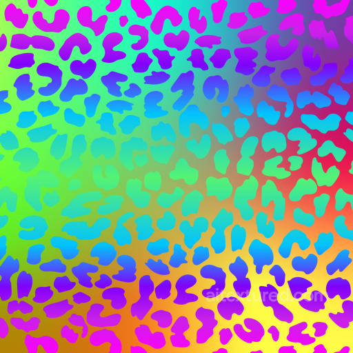 with Neon Psychedelic Leopard Print Pattern seamless Leopard Print PBR texture