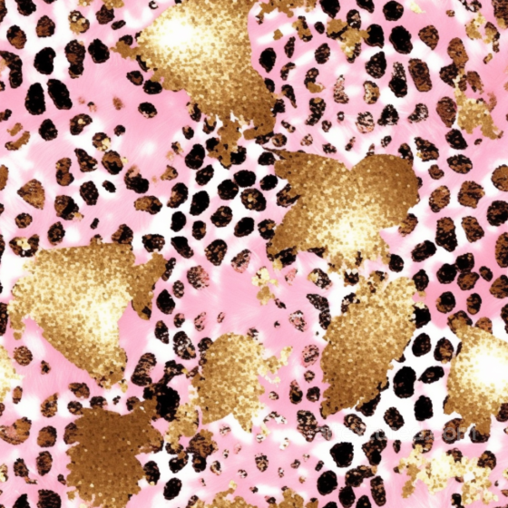 Leopard Print Fabric Texture in Pink and Gold Sparkle Leopard Print texture preview