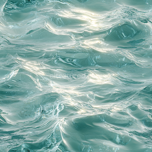 Seamless 3D PBR Texture of Crystal Clear Turquoise Water with Glossy Ripples