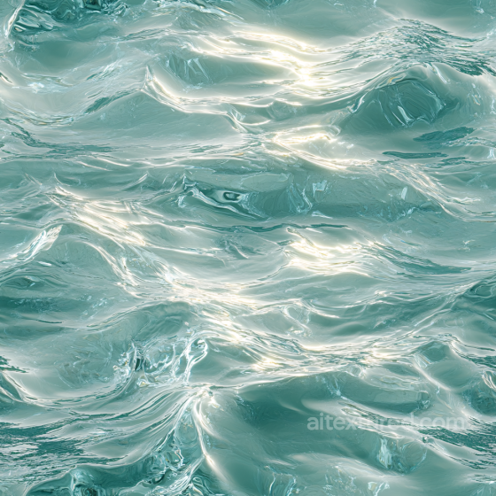 Crystal Clear Turquoise Water Seamless Texture with Glossy Ripples Water texture preview