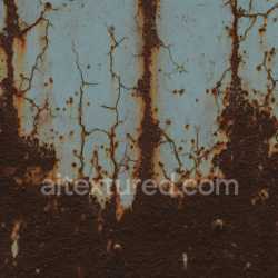 seamless Seamless 3D Rusty Metal Cracked & Eroded Holes PBR Texture in Blue and Brown texture 8k free download PBR