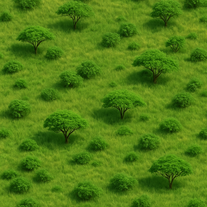 Lush Savanna seamless PBR texture preview
