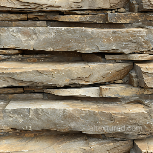 Stone Texture of Weathered Sandstone Rock Wall with Layered Rough Surfaces seamless Stone PBR texture