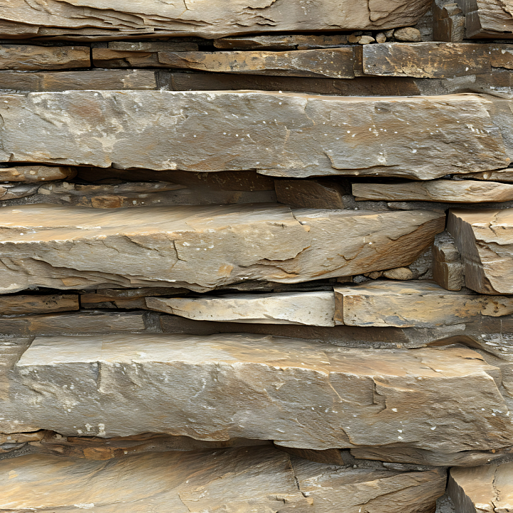Stone of Weathered Sandstone Rock Wall with Layered Rough Surfaces seamless PBR texture preview