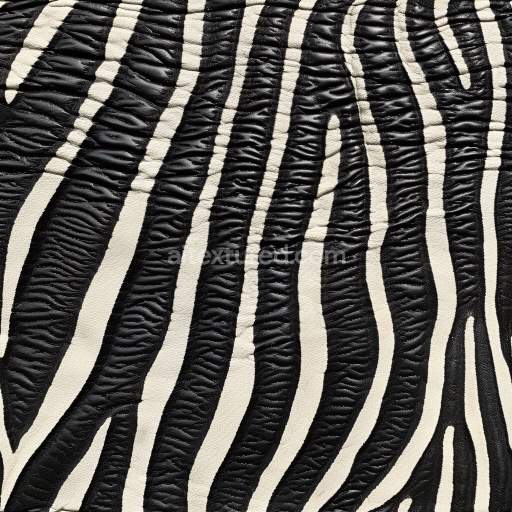 Seamless 3D PBR Black and White Textured Leather with Wrinkled Grain Pattern