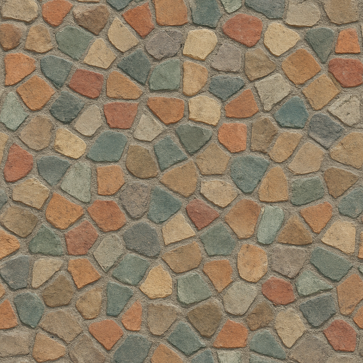 Rough Mosaic Tile seamless PBR texture preview