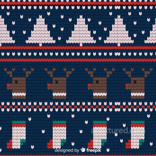 Christmas Sweater Texture With Reindeer And Tree Patterns seamless All Christmas Digital paper PBR texture