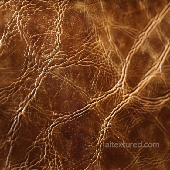 Distressed Brown Leather Seamless Texture with Prominent Wrinkles Leather texture preview
