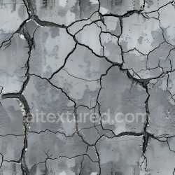 seamless Seamless 3D Cracked Concrete & Hole PBR Texture with Jagged Splits and Peeling Surface texture 8k free download PBR