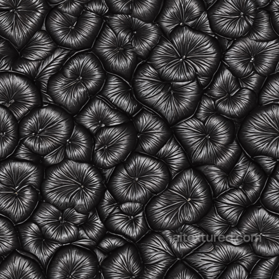 Glossy Black Leather Upholstery Texture with Deep Tufting and Wrinkles Leather texture preview