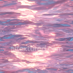 seamless Seamless 3D Water PBR Texture Featuring Reflective Pink Sunset Ocean Surface and Subtle Waves texture 8k free download PBR