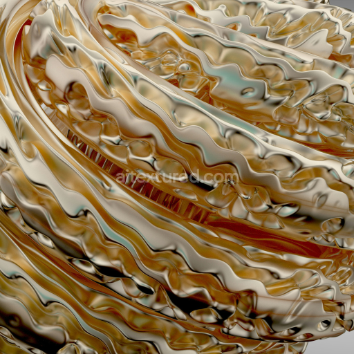 Seamless Highly Reflective Metal Ripple Texture PBR 4K
