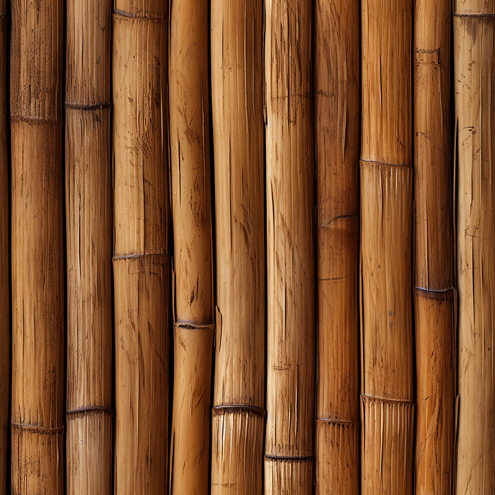 Bamboo Featuring Vertical Brown Culms with Natural Grain seamless PBR texture preview