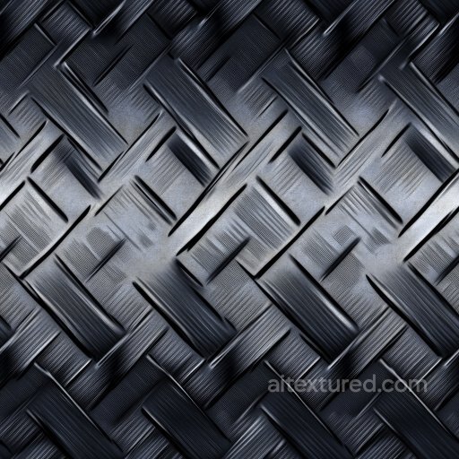 Brushed Steel Woven Metal PBR Texture with Interlaced Pattern seamless Metal PBR texture