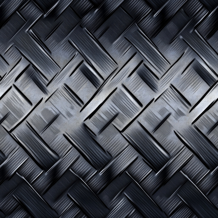 Brushed Steel Woven Metal with Interlaced Pattern seamless PBR texture preview