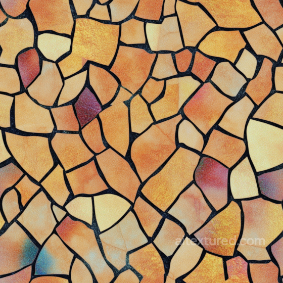 Mosaic PBR Texture with Warm Stone Chip Pattern and Matte Finish Mosaic texture preview
