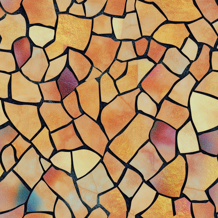 Mosaic with Warm Stone Chip Pattern and Matte Finish seamless PBR texture preview