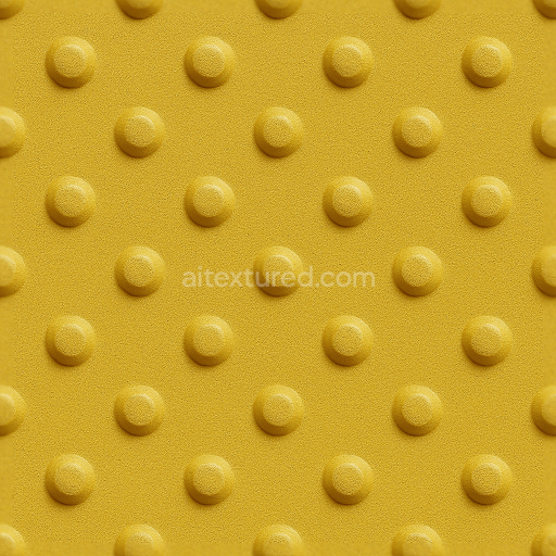 Seamless 3d texture pbr 8k tactile plate truncated domes on powder coated safety yellow metal plate