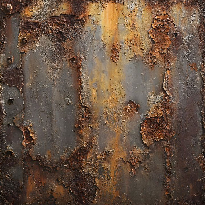 Rusted Metal Featuring Peeling Layers and Corrosion Details seamless PBR texture preview