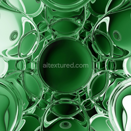 Preview — Seamless PBR Texture of Glossy Green Glass Spheres in 4K