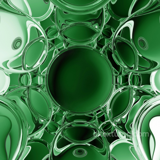 Seamless PBR Texture of Glossy Green Glass Spheres in 4K seamless Glass PBR texture