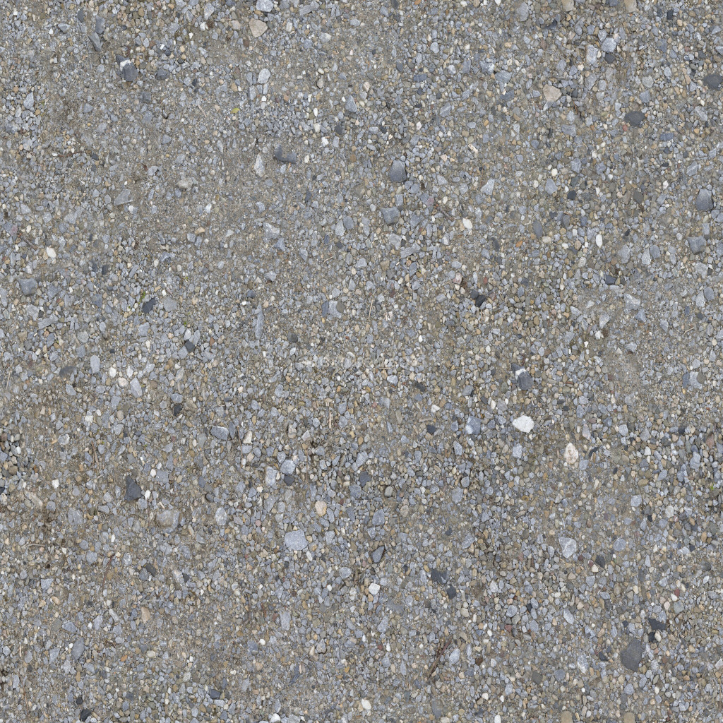 Seamless gravel texture for 3D rendering and modeling