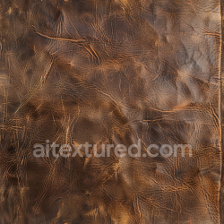 seamless Seamless 3D Distressed Brown Leather PBR Texture with Natural Wrinkles and Patina texture 8k free download PBR