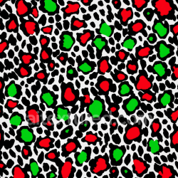 seamless Seamless 3D PBR Leopard Print Texture Featuring Bold Red and Green Spots on White texture 8k free download PBR