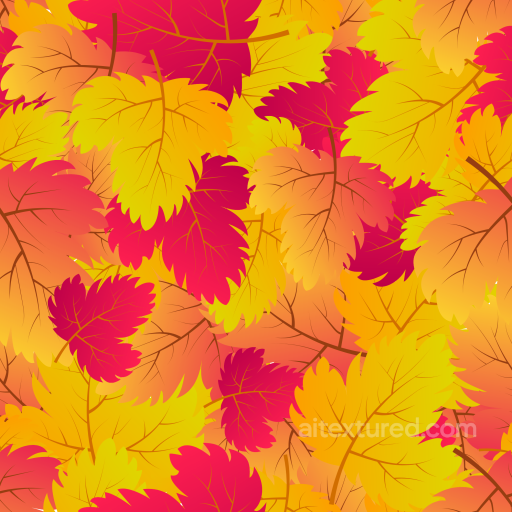Vibrant Red and Yellow Autumn Leaves Seamless Texture seamless Autumn Leaves  PBR texture