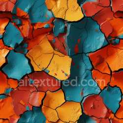 seamless Seamless 3D Cracked & Hole PBR Texture of Colorful Peeling Paint with Bold Cracks texture 8k free download PBR