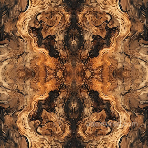 Exotic Burl Wood Seamless Texture with Complex Swirling Grain Patterns seamless Wood PBR texture