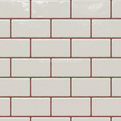 Preview — Seamless 3d texture pbr 8k subway tiles mosaic with glossy finish and colored grout
