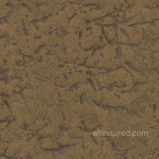 Weathered Brown Dirty seamless Ground surface PBR texture