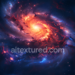 seamless Seamless 3D Space PBR Texture of Vibrant Spiral Galaxy with Glowing Nebula texture 8k free download PBR