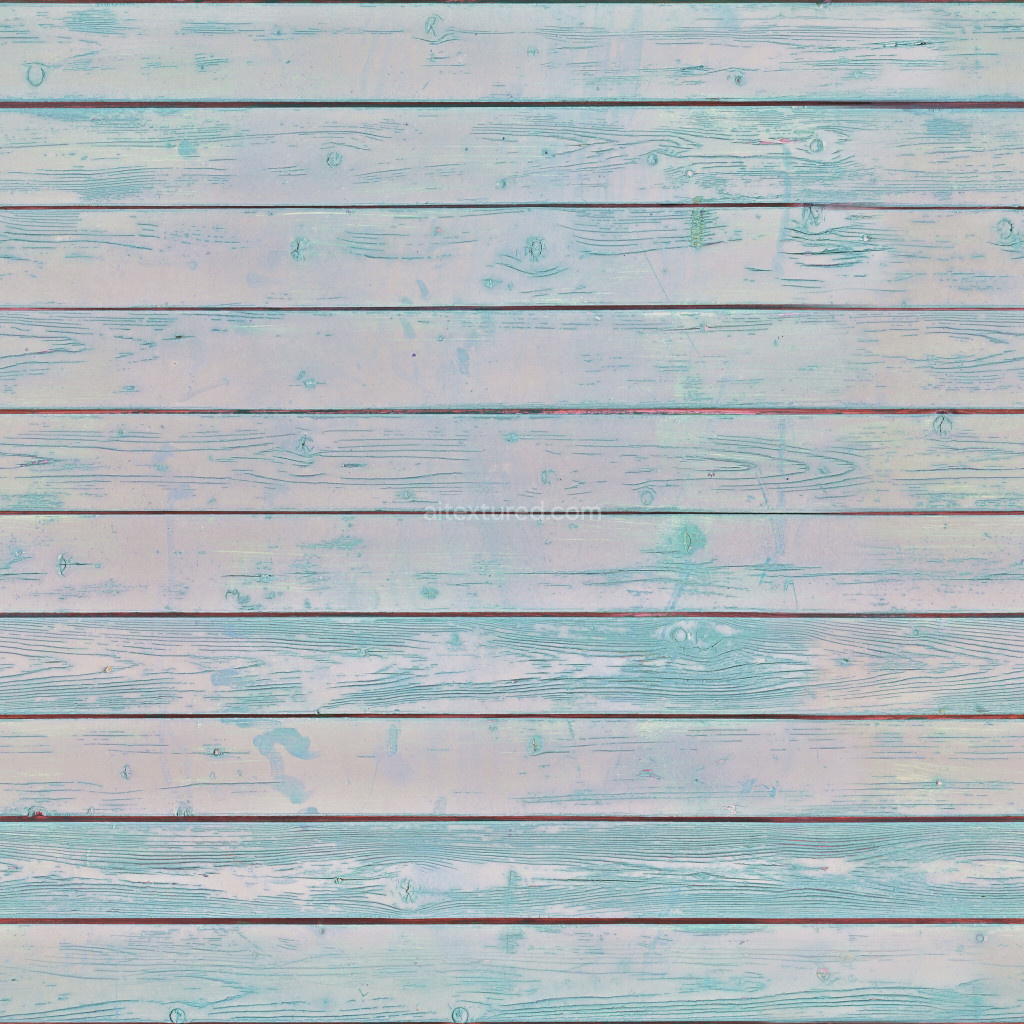Seamless PBR texture of light blue wooden planks