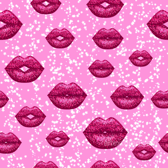 Baby Girl Texture of Glitter Pink Lips with Star Patterns Baby girl texture preview