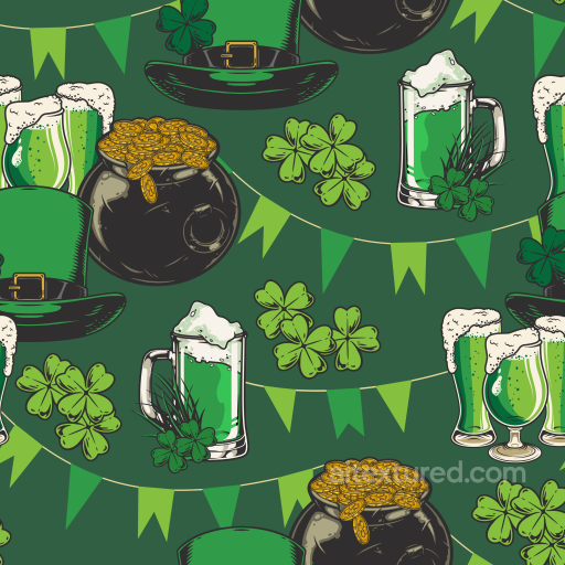 Featuring St Patrick Symbols and Festive Green Tones seamless St patrick digital paper bundle PBR texture