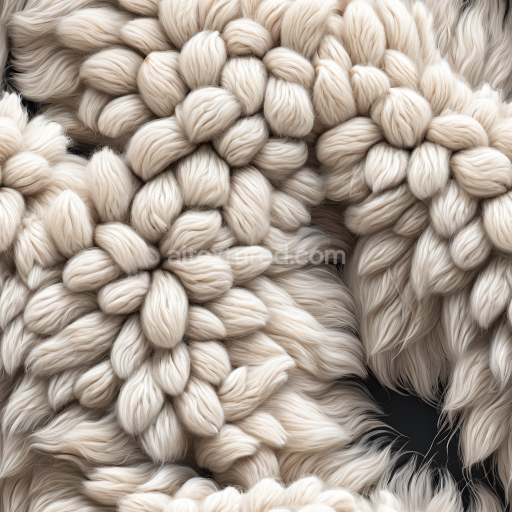 Seamless 3D PBR Braided Beige Leather Texture with Plush Fibers