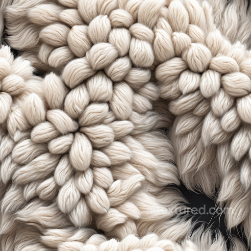 Braided Beige Leather Texture with Plush Fibers seamless Leather PBR texture