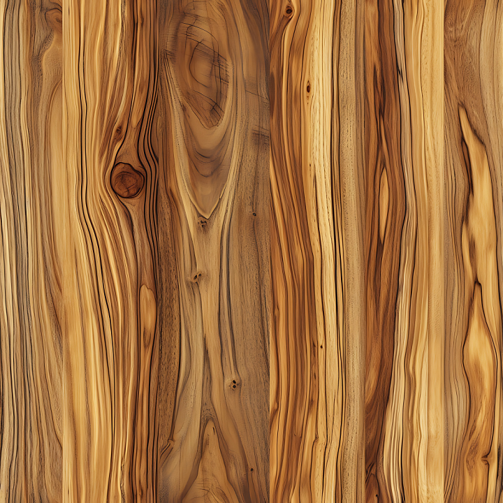 Rustic Hickory Wood Planks with Natural Knots and Grain seamless PBR texture preview