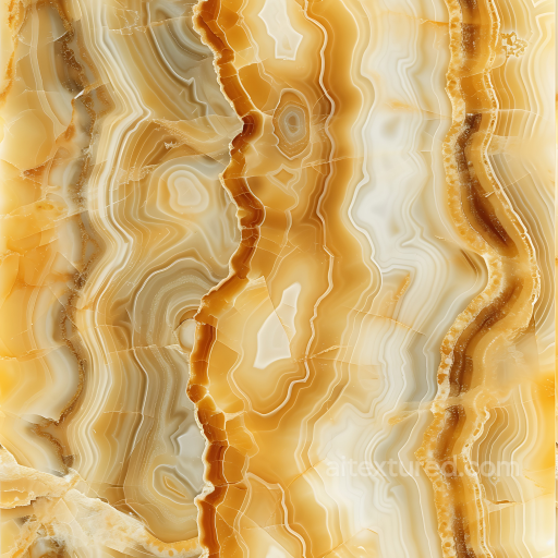 Honey Onyx Marble PBR Texture with Flowing Bands and Subtle Veins seamless Marble PBR texture