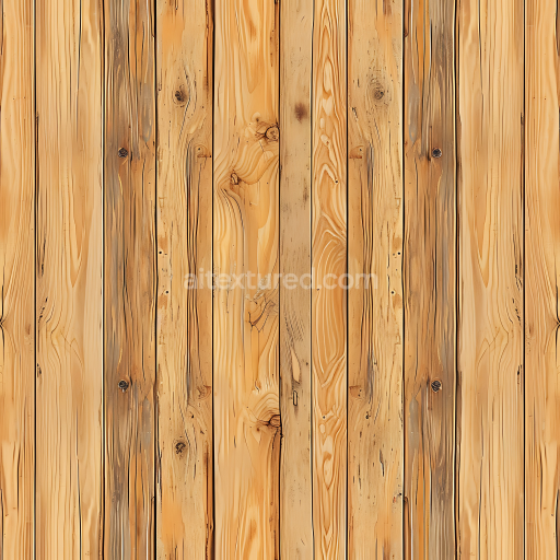 Seamless 3D Pine Wood PBR Texture Featuring Knots and Natural Grain