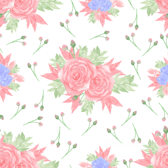 Pink Flower Watercolor Fabric Texture with Soft Floral Pattern Pink Flower texture preview
