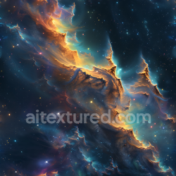 seamless Seamless 3D Space PBR Texture Featuring Glowing Nebula Clouds and Starfield texture 8k free download PBR