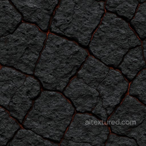 Lava - Cracked Volcanic Rock Texture texture preview