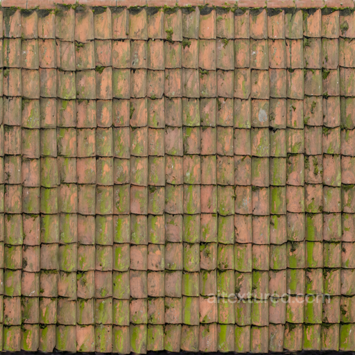 Ceramic Tiles Roof - Ceramic Roof Tiles Roof Old seamless Roofing PBR texture
