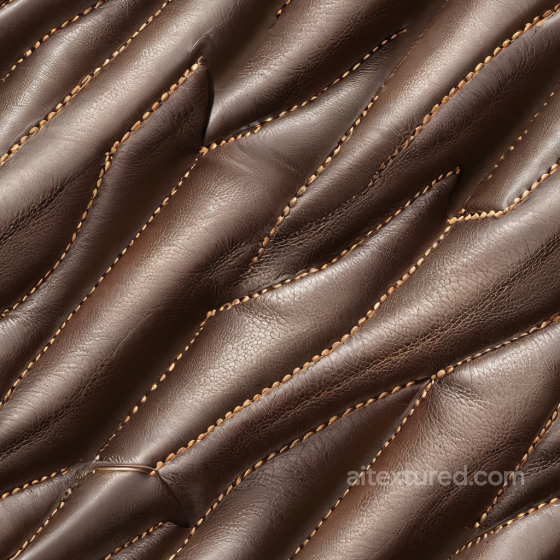 quilted brown leather PBR texture with detailed stitching and rich grain Leather texture preview