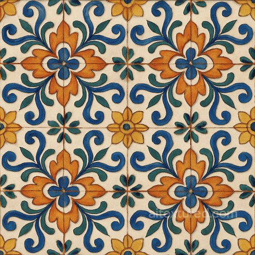 Patterned Ceramic Seamless Texture seamless Basic-materials PBR texture
